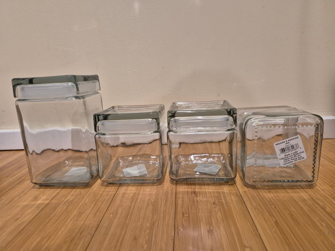 Anchor Hocking Glass Jar 4개 (10불) – new + 무료 아이템